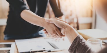  Two professionals shaking hands 