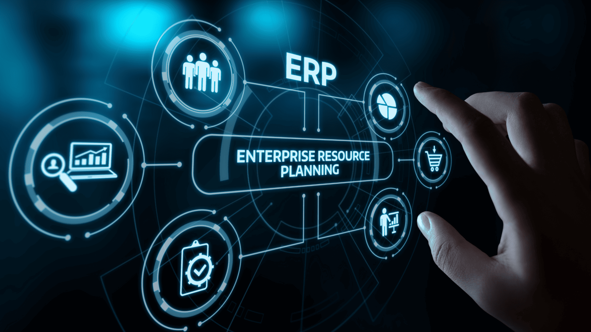 Enterprise Resource Planning ERP Corporate Company Management Business Internet Technology Concept